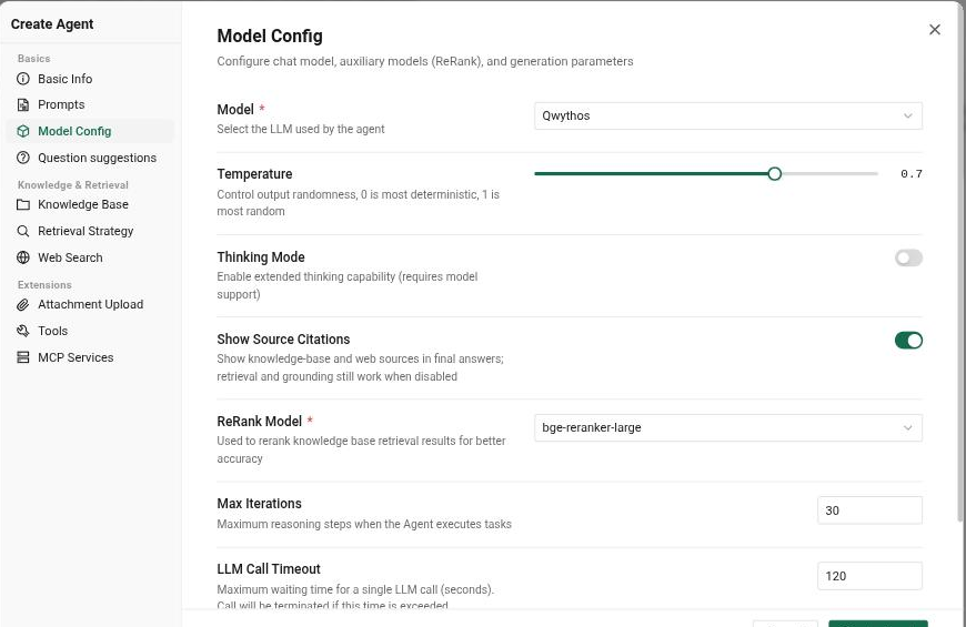 Tab Model Config