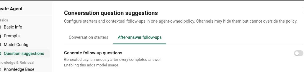 Tab Question suggestions — After-answer follow-ups