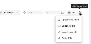 Menu Add Document