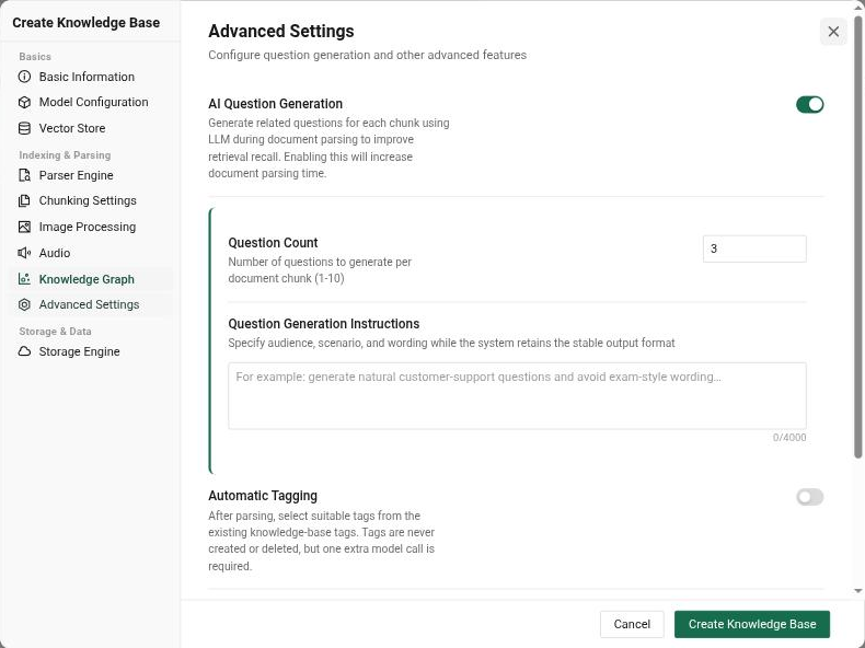 Tab Advanced Settings