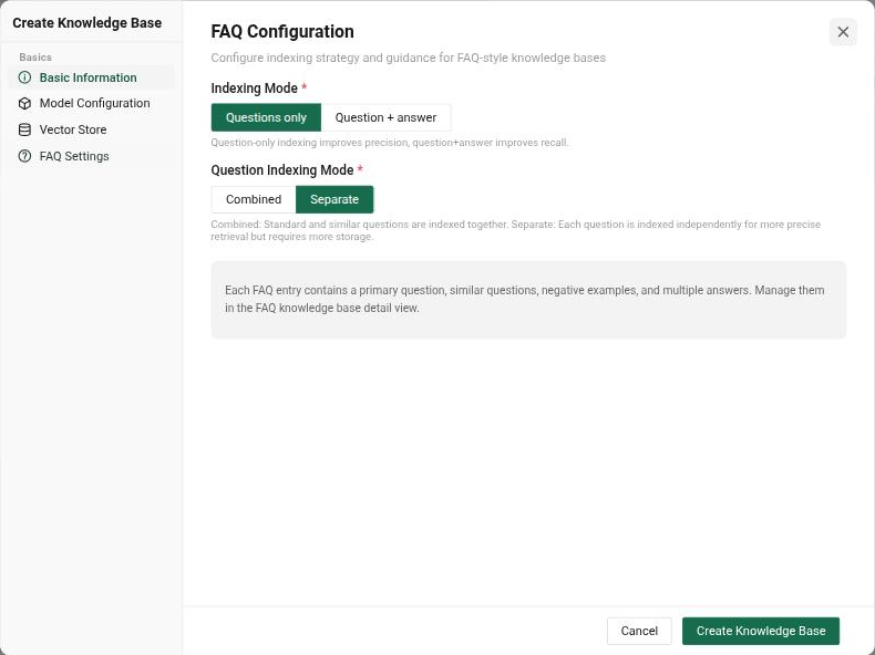 Tab FAQ Settings